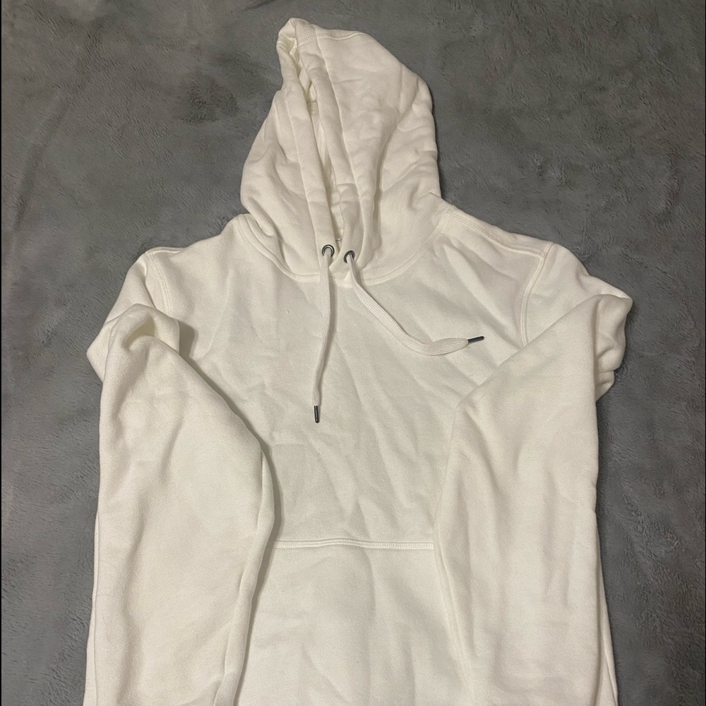 Plain white hoodie